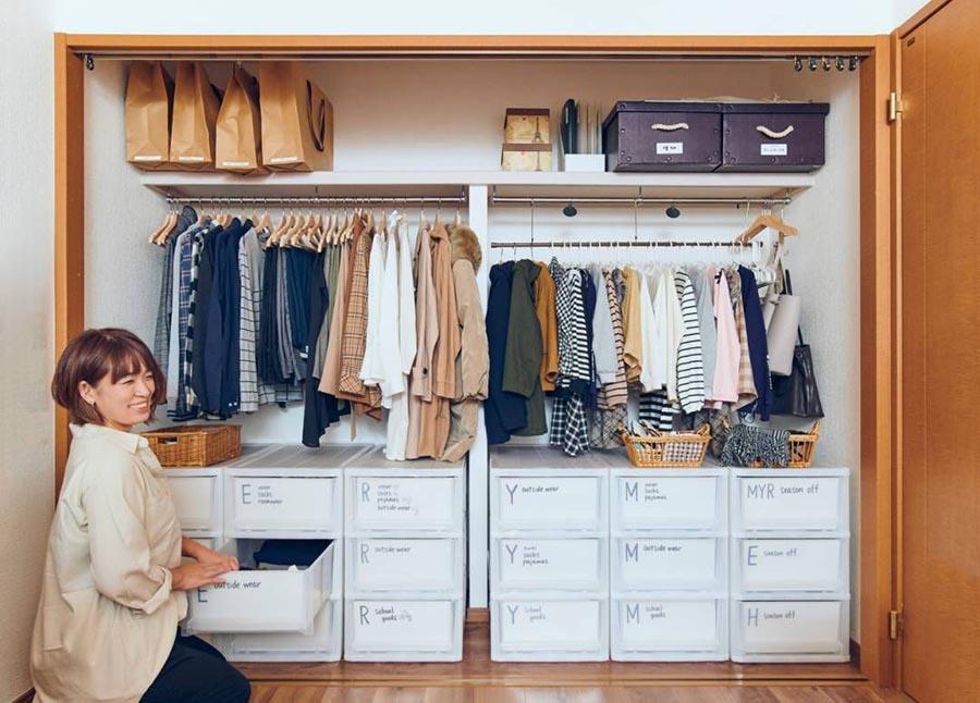 Không hổ danh một bà nội trợ Nhật Bản, cô ấy có kỹ năng cất giữ tủ quần áo rất độc đáo