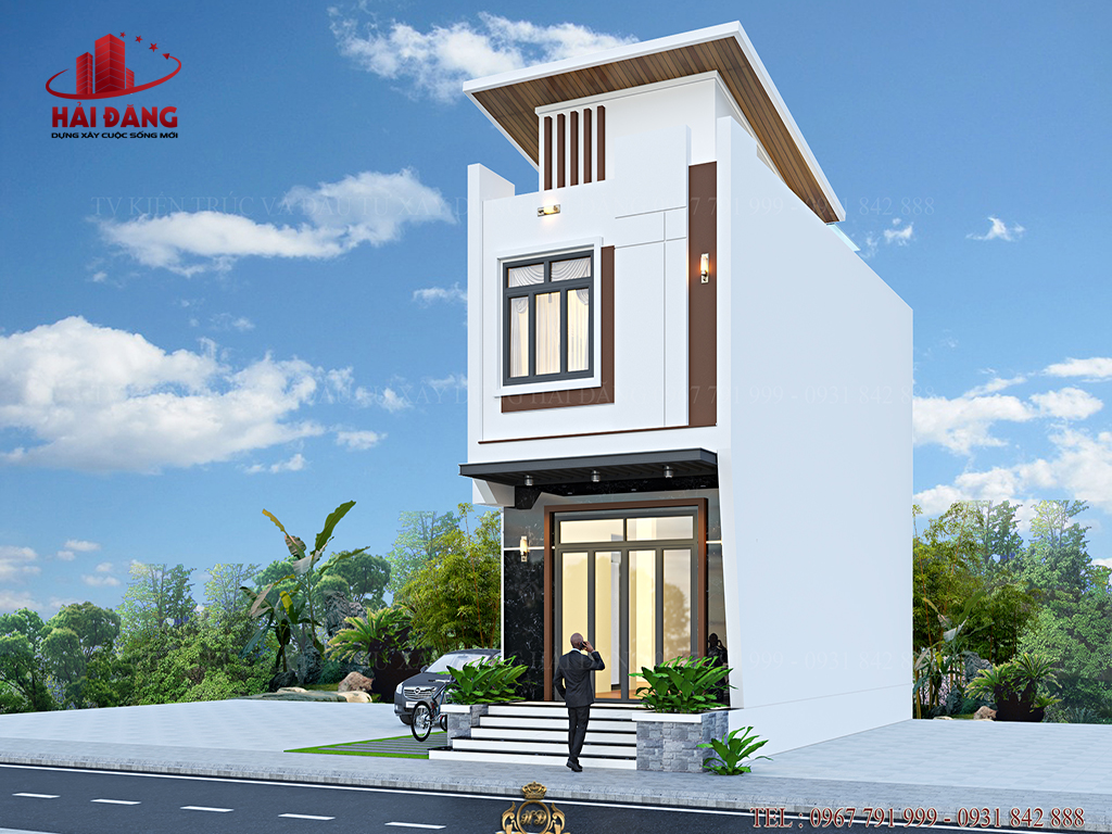 Nhà ống mái xéo